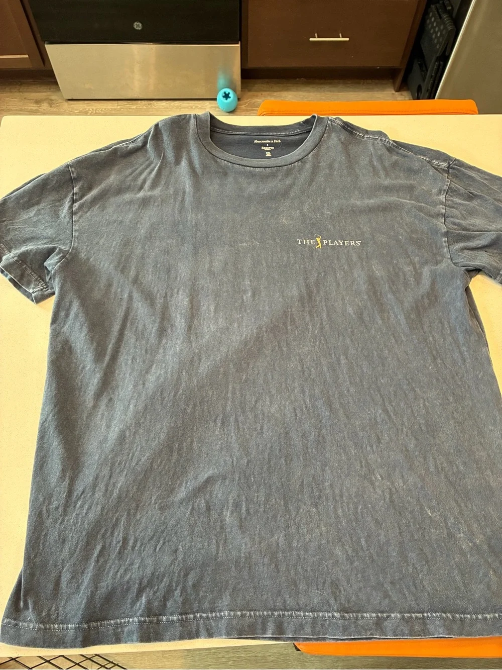 Abercrombie & Fitch Navy Blue 'The Players' Graphic Golf Tee